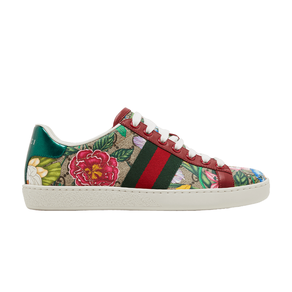 Кроссовки Gucci Wmns Ace GG Supreme Low 'Flora Print - Red'