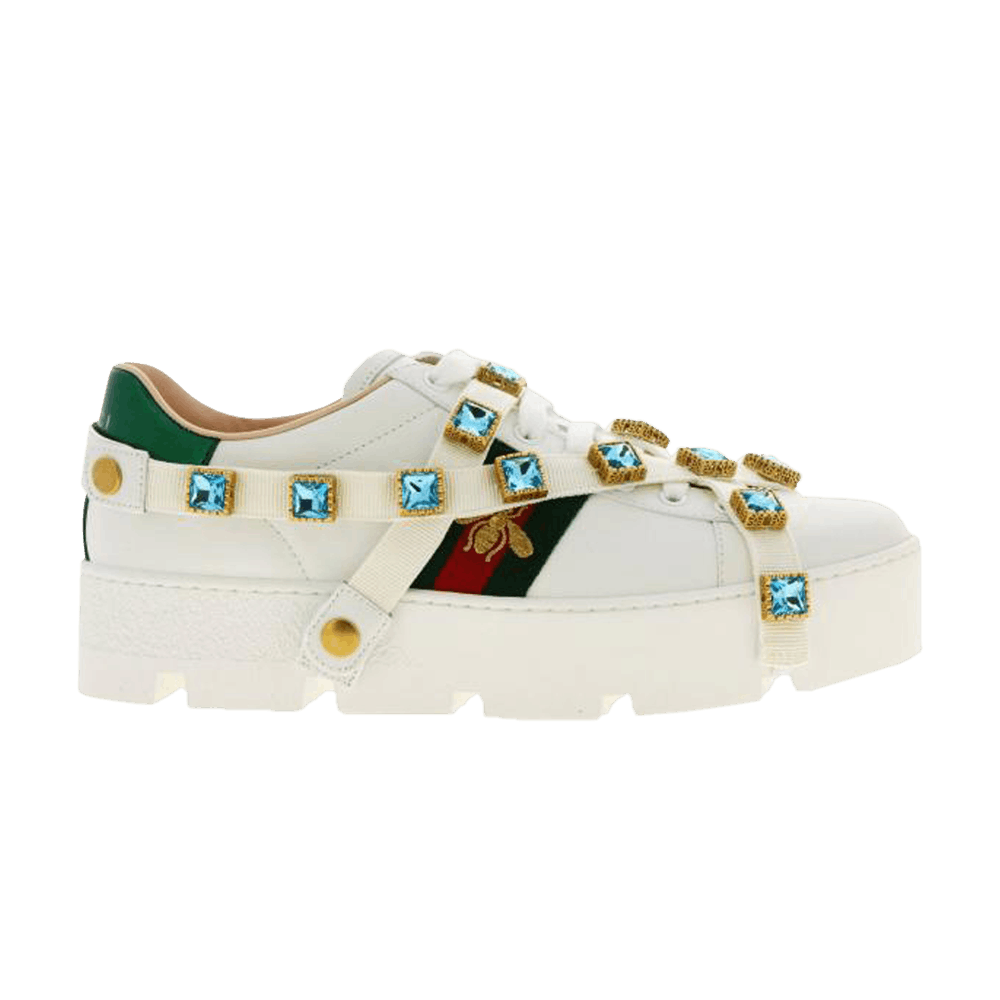 Кроссовки Gucci Wmns Ace Platform 'White Gems'