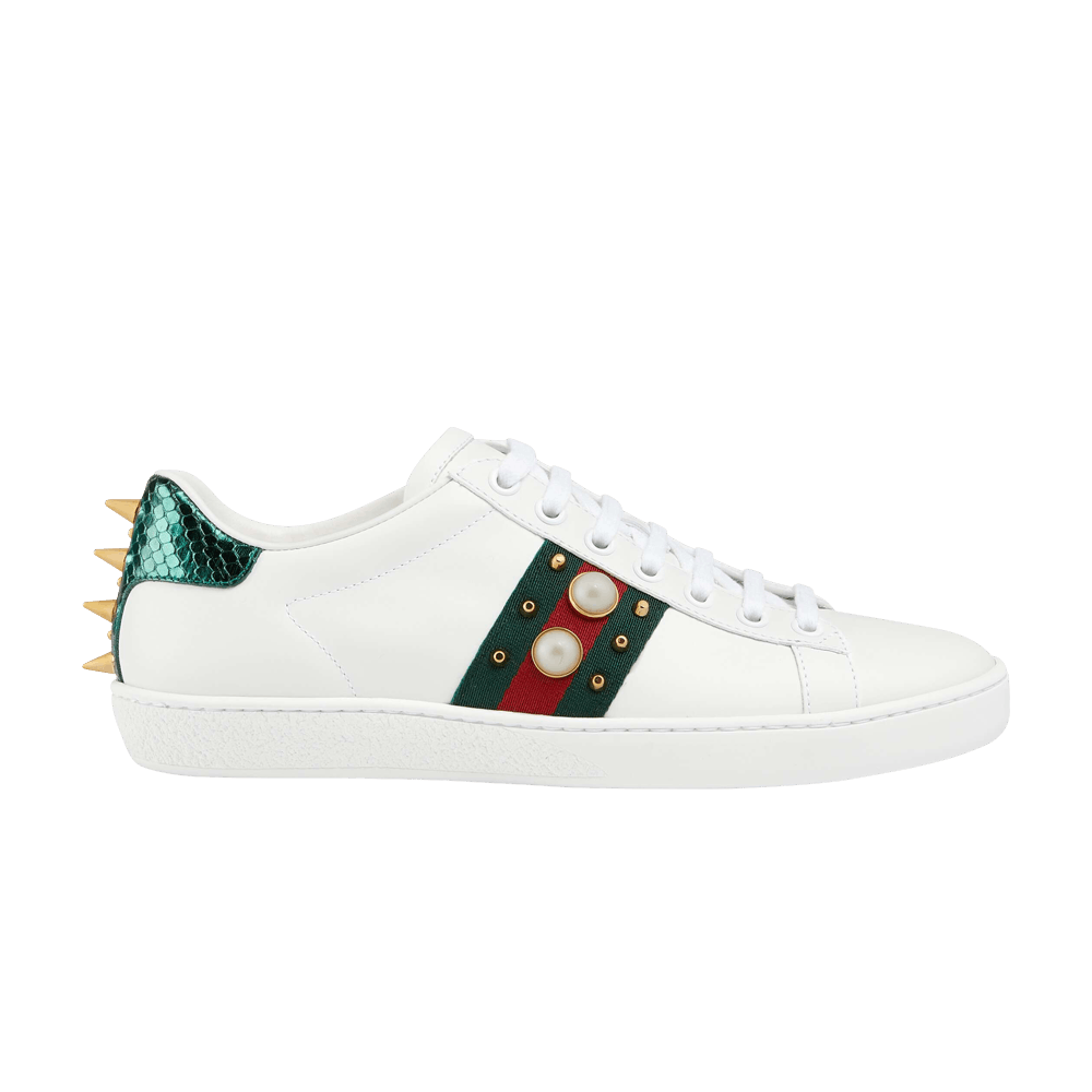 Кроссовки Gucci Wmns Ace Studded 'White'