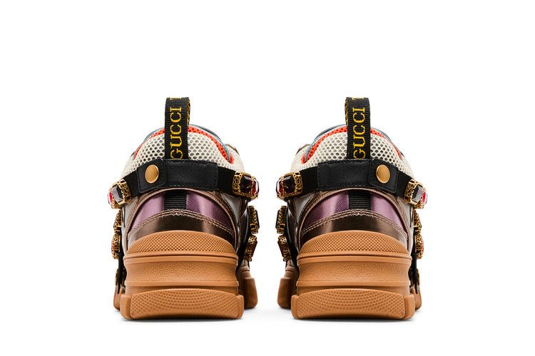 Кроссовки Gucci Wmns Flashtrek Crystals 'Multi-Color Metallic'