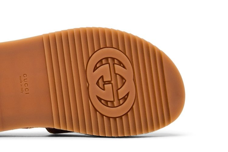 Кроссовки Gucci Wmns GG Slide Sandal 'Monogram - Beige Brick Red'