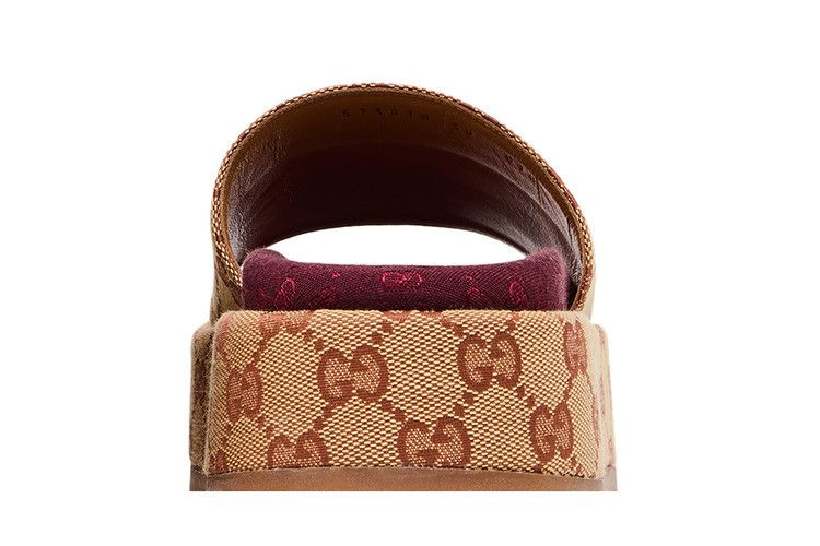 Кроссовки Gucci Wmns GG Slide Sandal 'Monogram - Beige Brick Red'