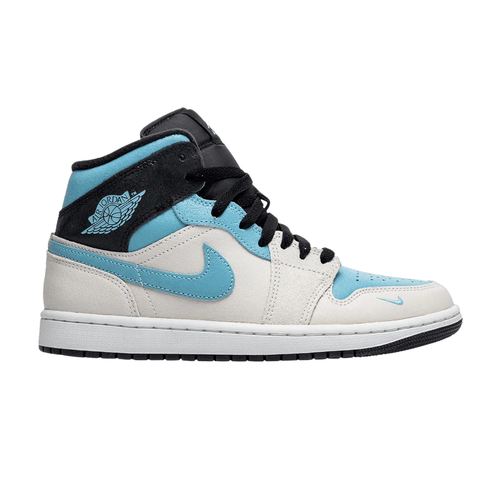 Кроссовки Air Jordan 1 Mid SE 'Summit White Blue Chill'