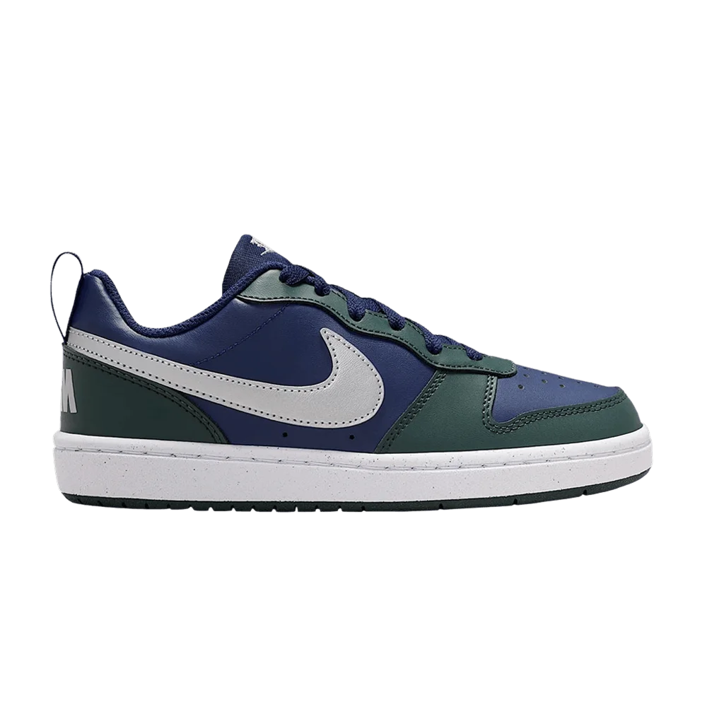 Кроссовки Nike Court Borough Low Recraft GS 'Midnight Navy/Seaweed/White/Metallic Silver'