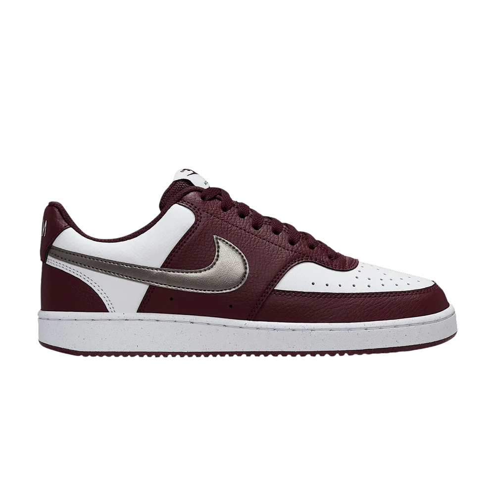 Кроссовки Nike Wmns Court Vision Low 'White/Burgundy Crush/Metallic Pewter'