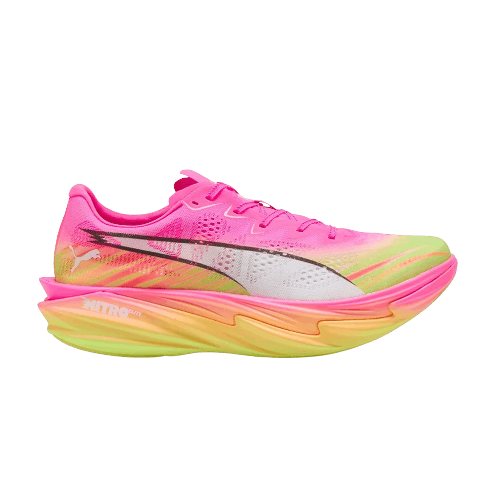 Кроссовки Puma Deviate Nitro Elite 4 'Poison Pink Yellow Alert Bright Aqua'
