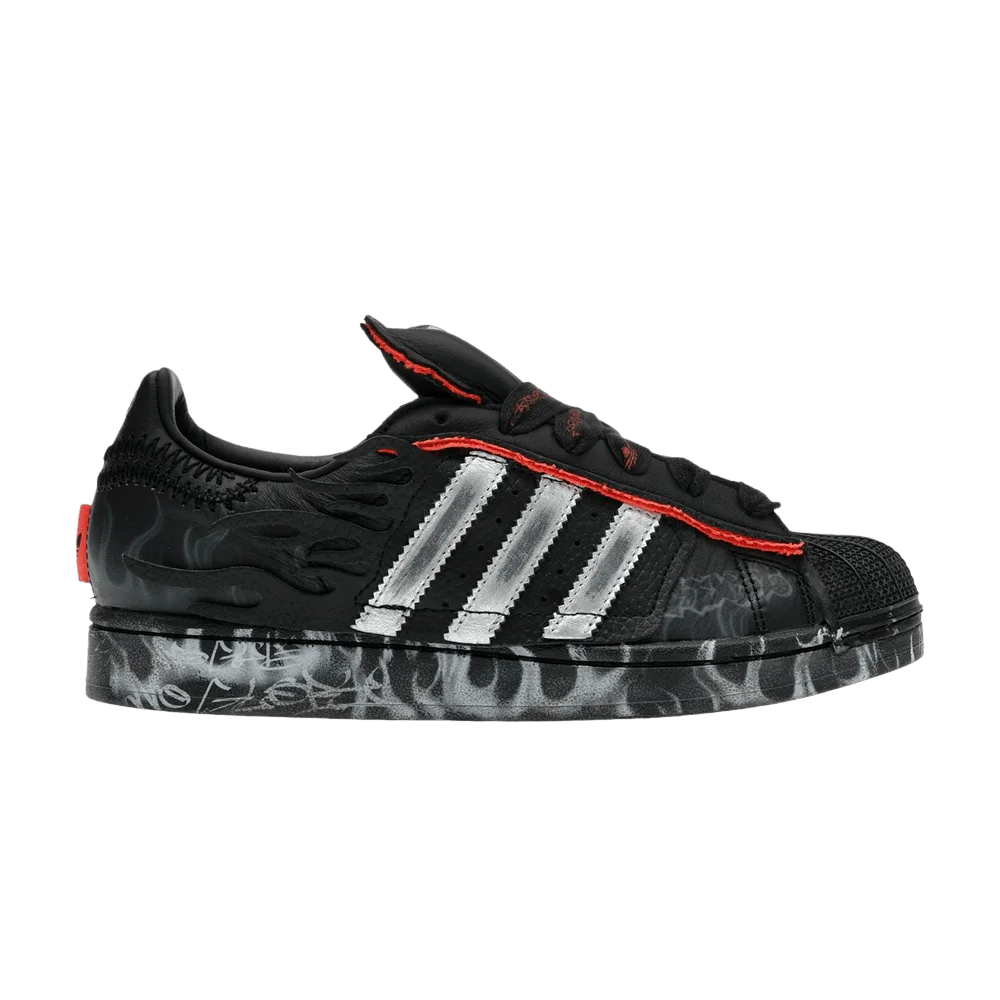 Кроссовки Hellstar x adidas Superstar 2 'Black Flame'