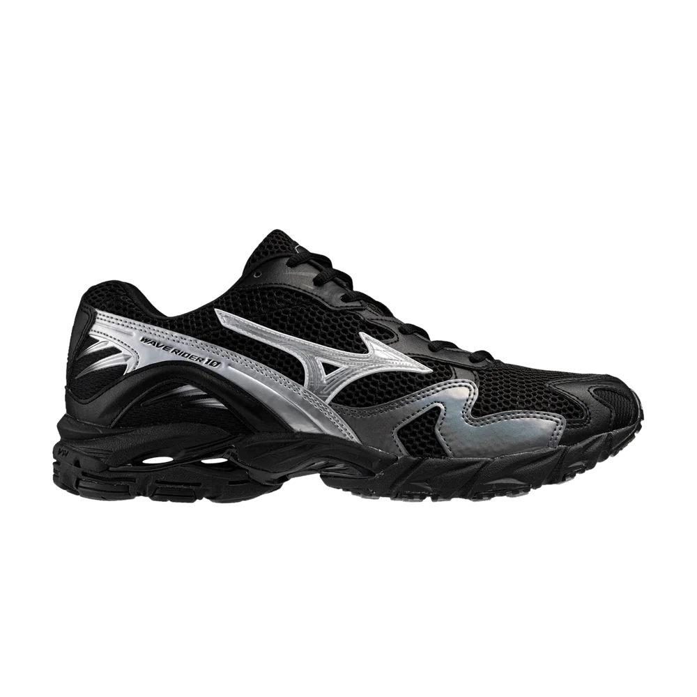 Кроссовки Mizuno Wave Rider 10 'Black Silver'