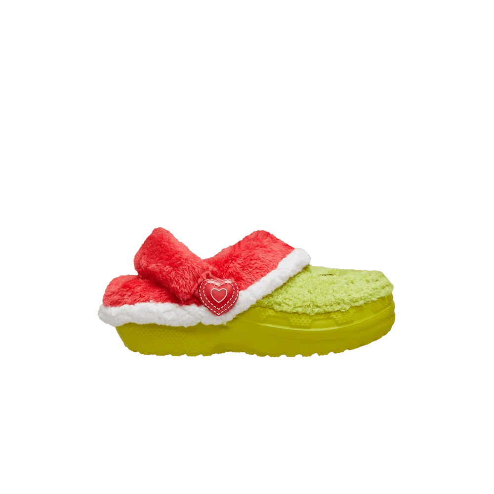Кроссовки The Grinch x Crocs Classic Lined Clog Toddler 'Stealing Christmas'