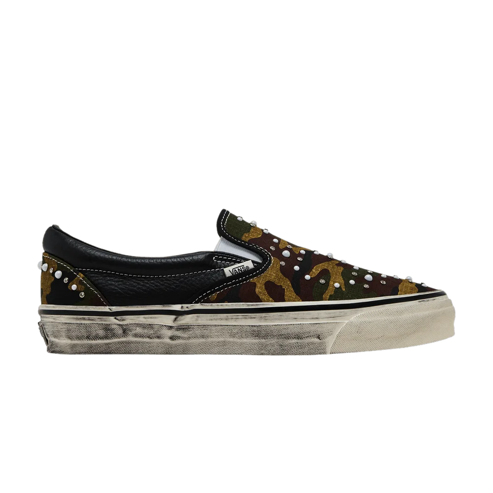 Кроссовки Vans Premium Classic Slip-On 'Pearlized Pack - Camo Black'