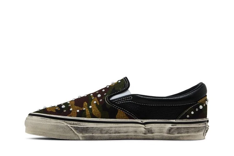 Кроссовки Vans Premium Classic Slip-On 'Pearlized Pack - Camo Black'