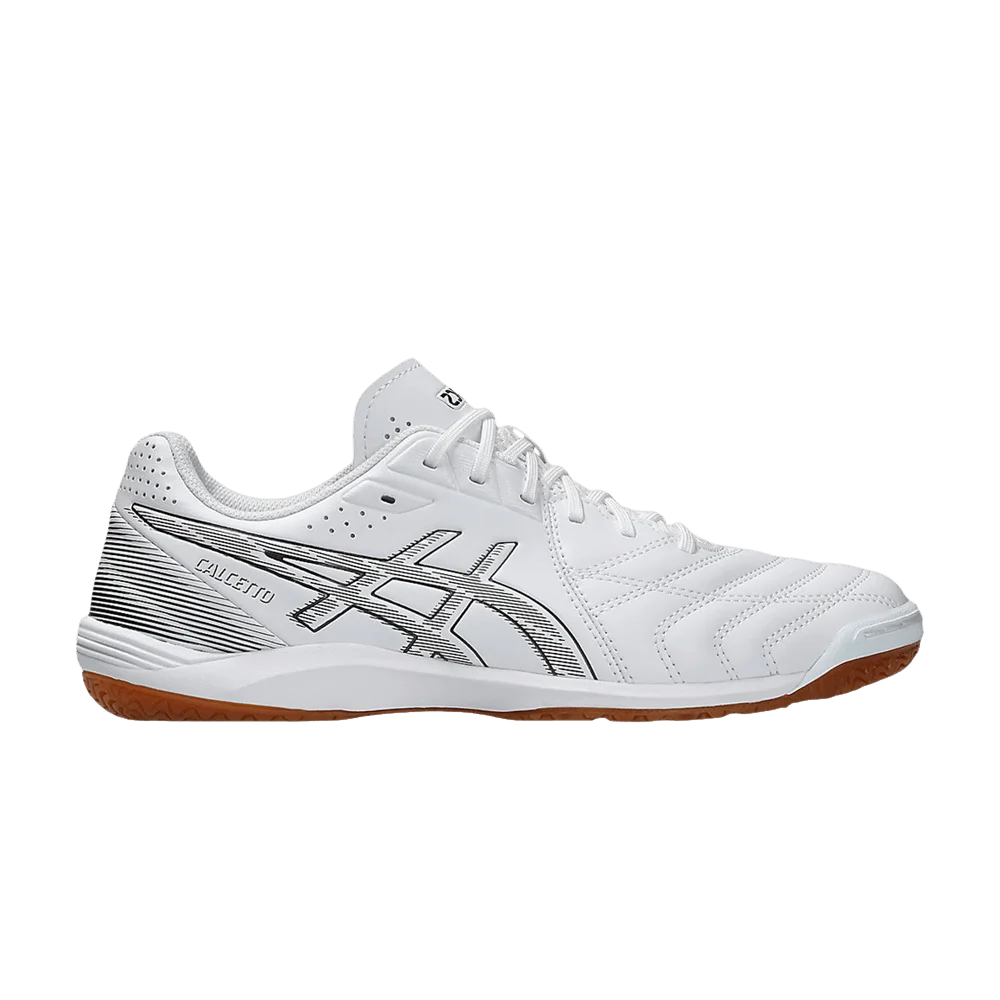 Кроссовки ASICS Calcetto 9 2E Wide 'White Gunmetal'