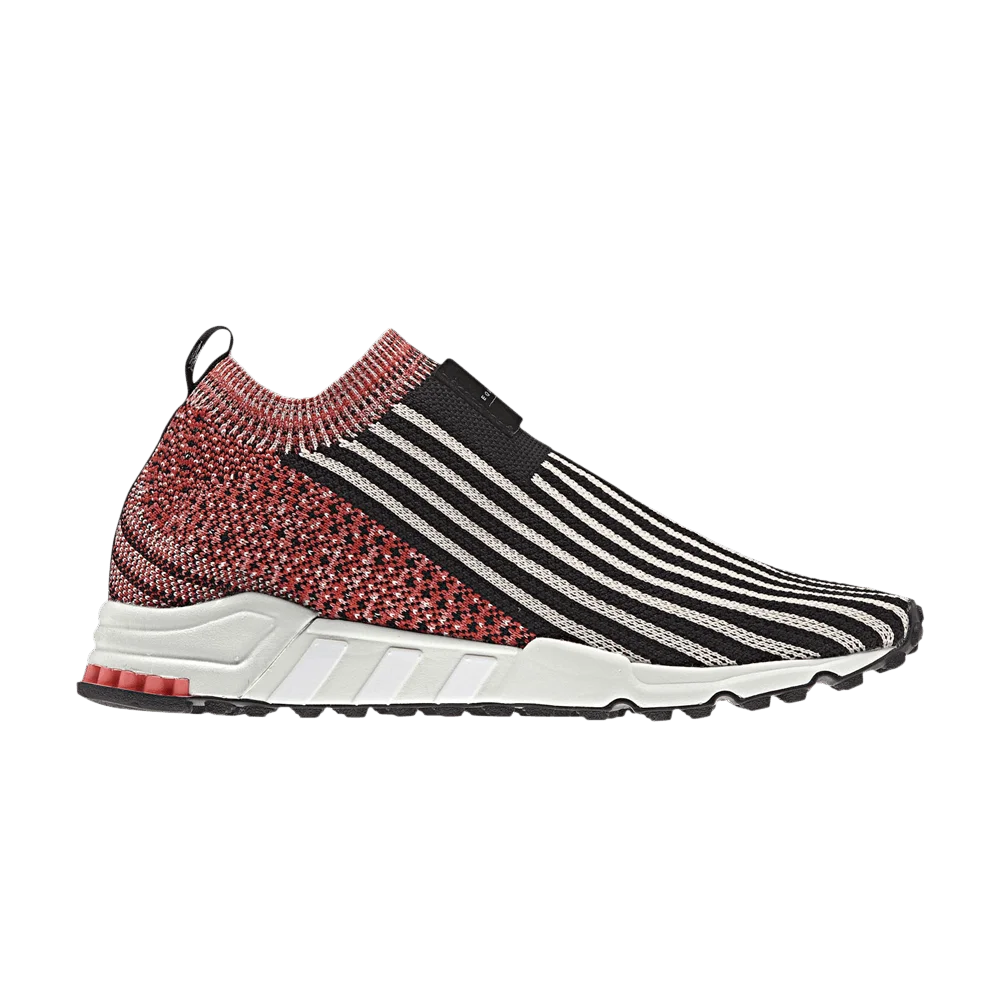 Кроссовки Adidas Wmns EQT Support Sock Primeknit 'Black Trace Scarlet'