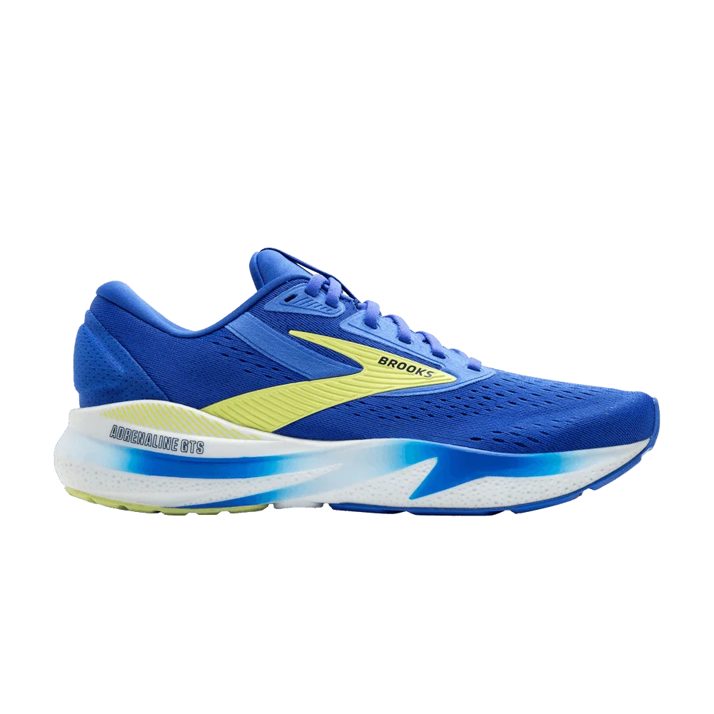 Кроссовки Brooks Adrenaline GTS 24 2E Wide 'Cobalt Neo Yellow'