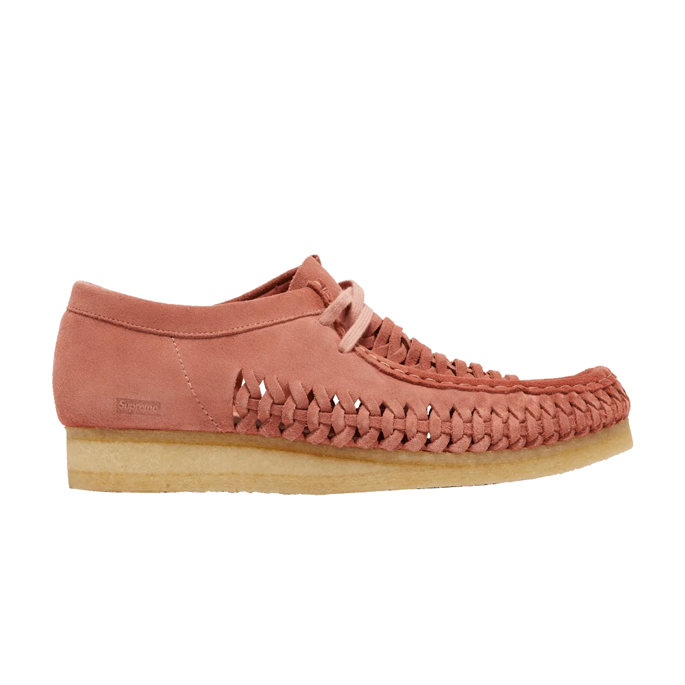 Кроссовки Clarks Supreme x Woven Wallabee 'Pink'