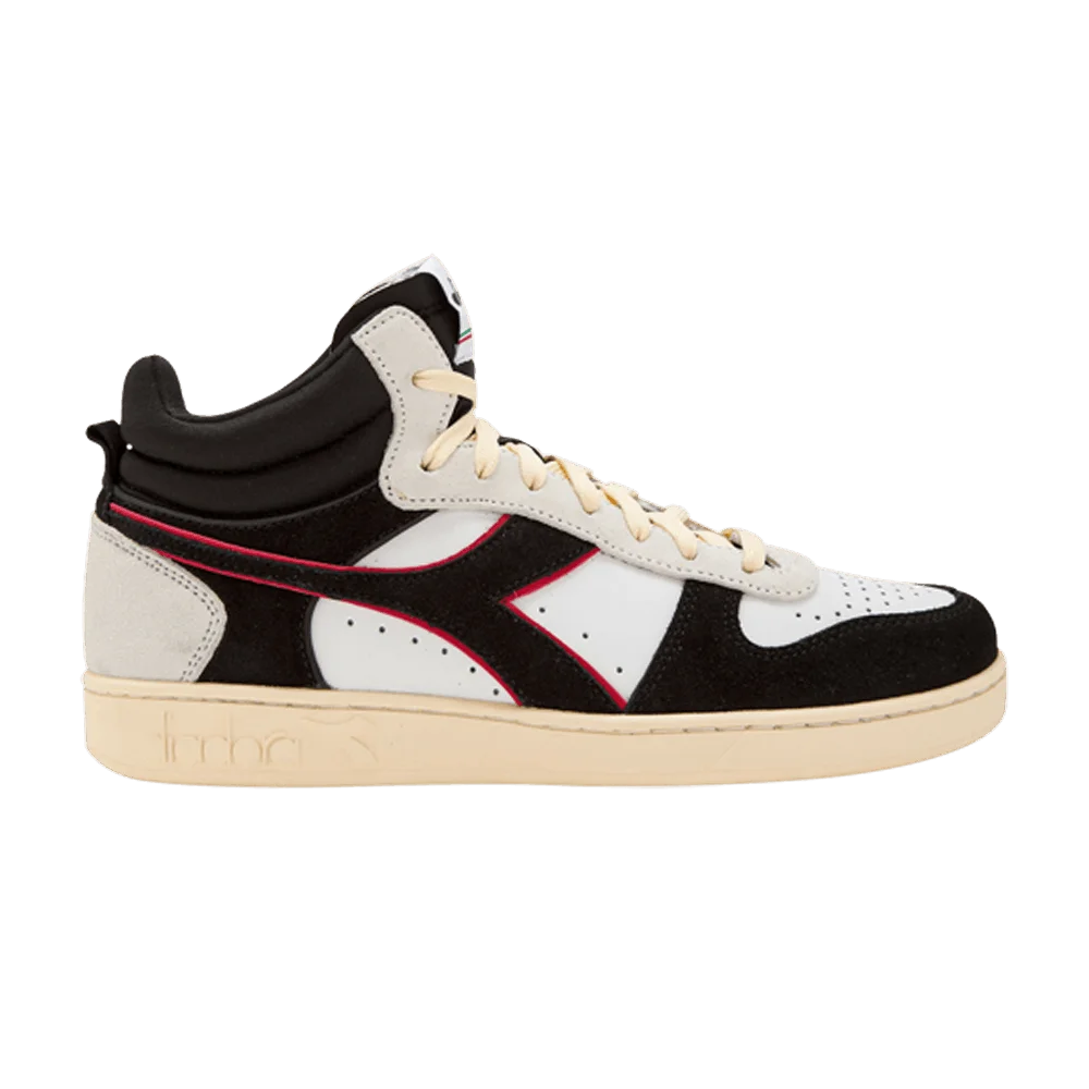 Кроссовки Diadora Magic Basket Demi Cut 'Black White Dark Red'