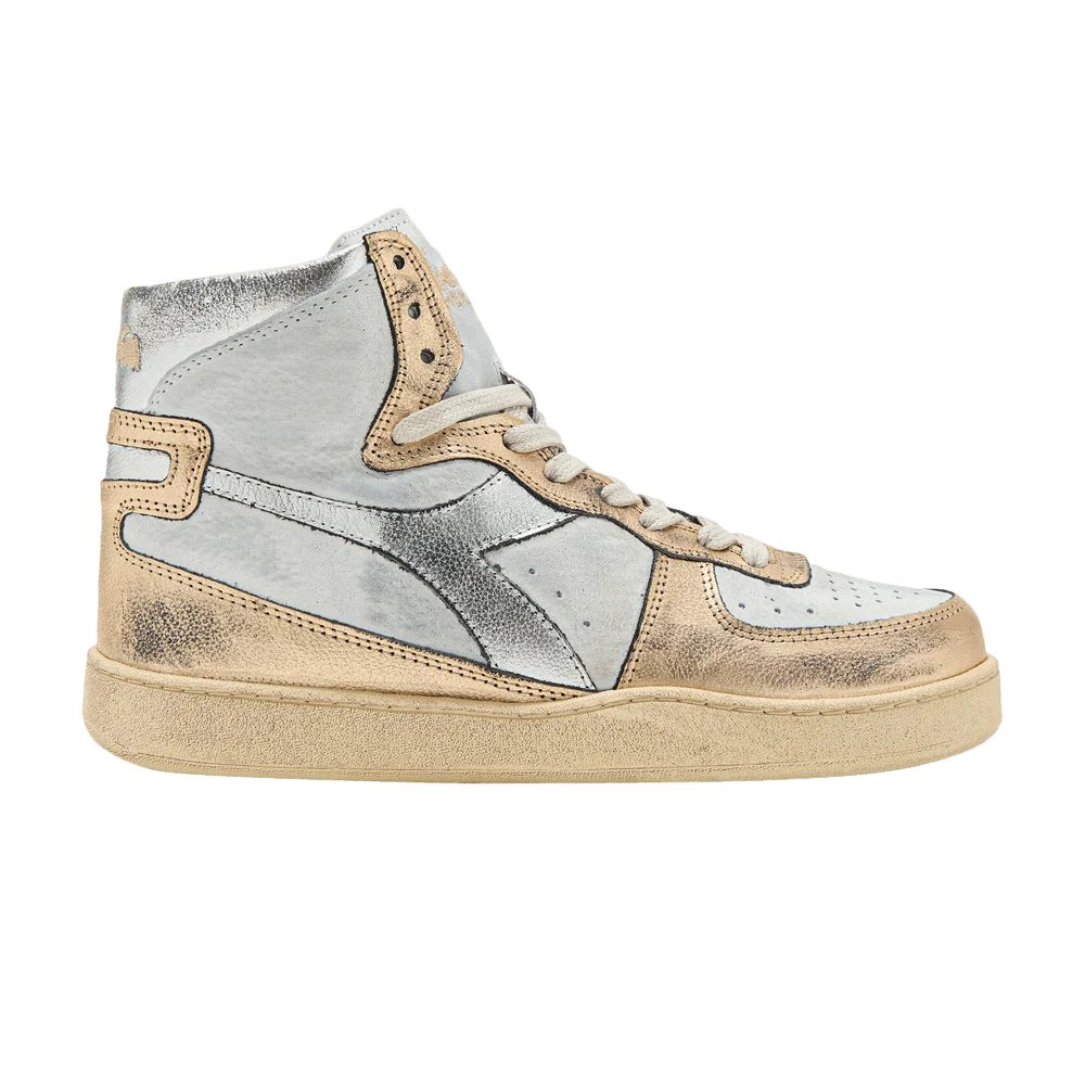 Кроссовки Diadora Mi Basket 'Metallic Used - White Beige'