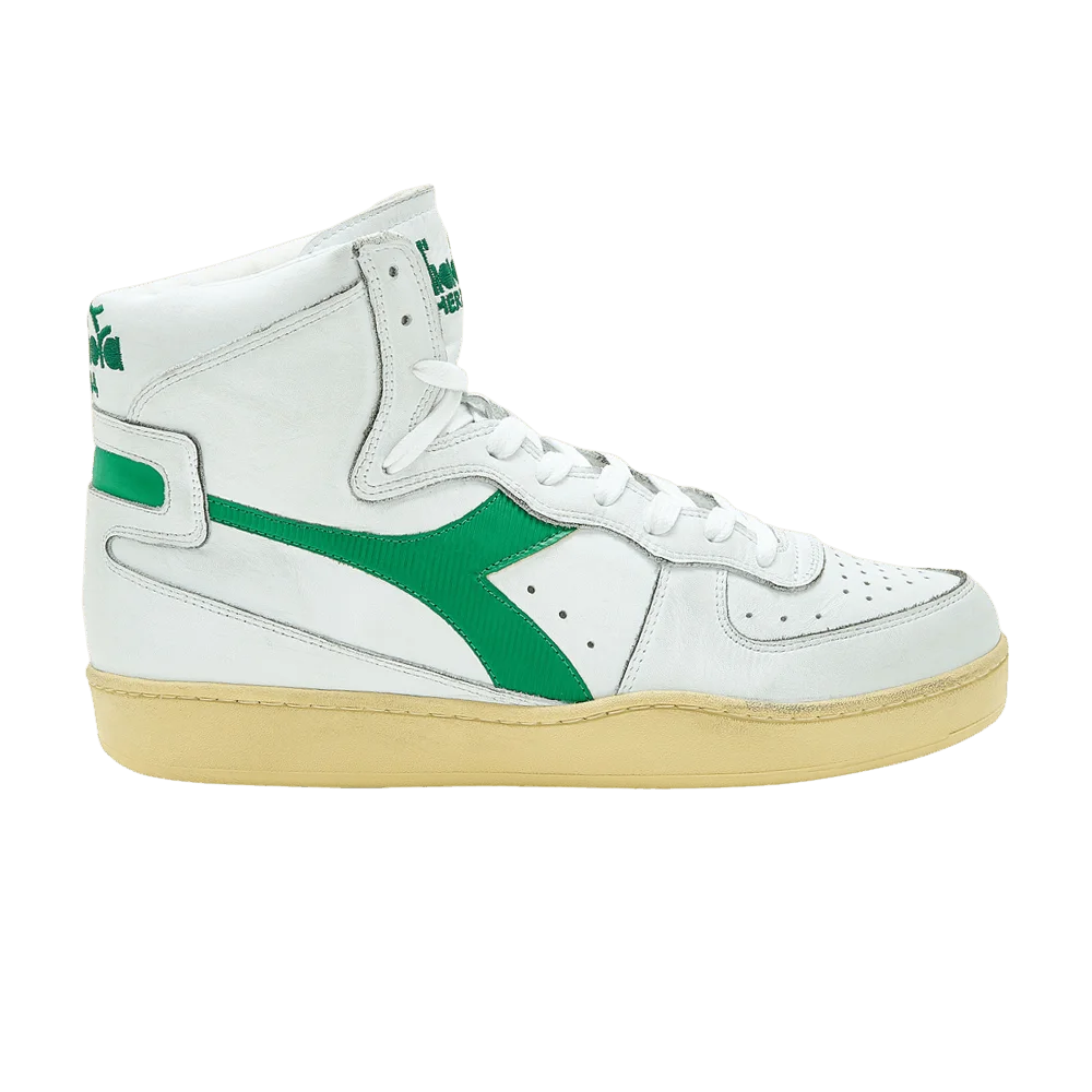 Кроссовки Diadora Mi Basket Used 'White Verdant green'