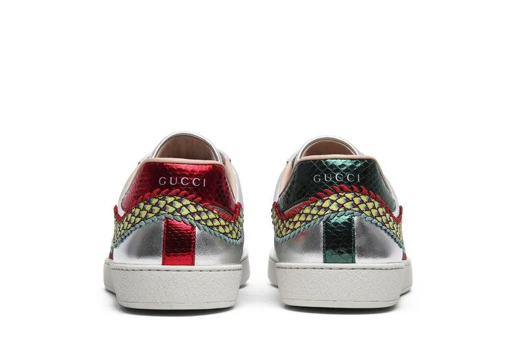 Кроссовки Gucci Ace Embroidered 'Silver Dragon'