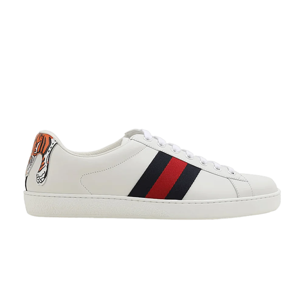 Кроссовки Gucci Ace Vintage Web Lace-Up 'Tiger Patch'