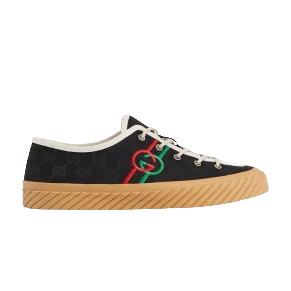 Кроссовки Gucci Interlocking G Low 'Black Green Red'