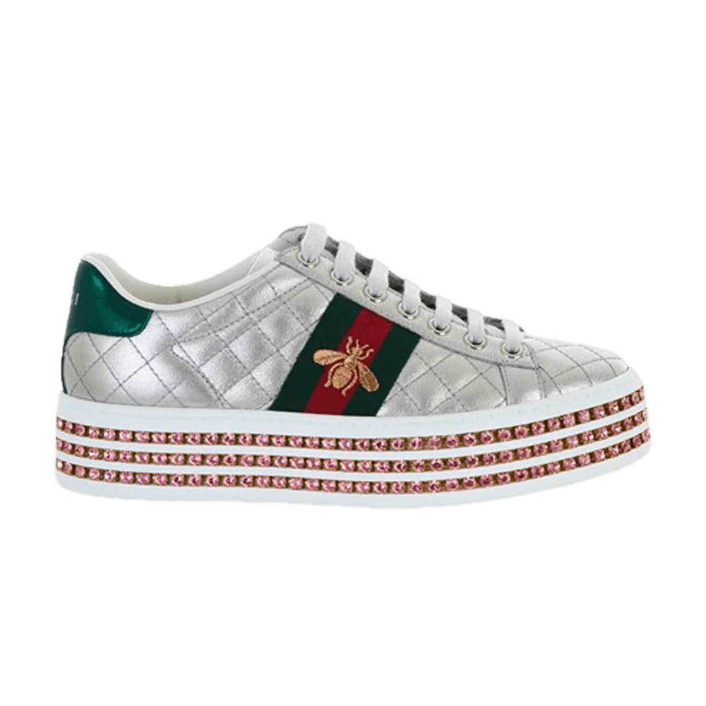 Кроссовки Gucci Wmns Ace 'Metallic Gold Crystals'