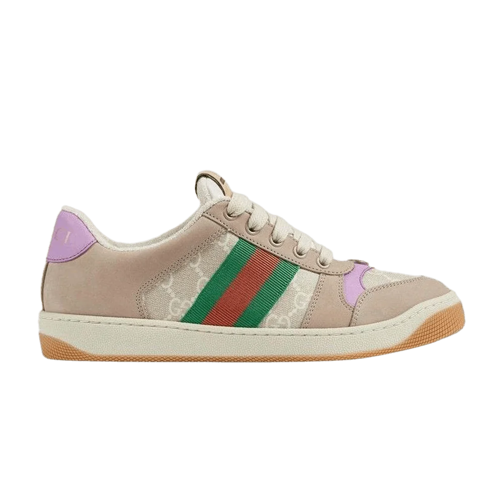 Кроссовки Gucci Wmns Screener 'GG Supreme - Beige Lilac'