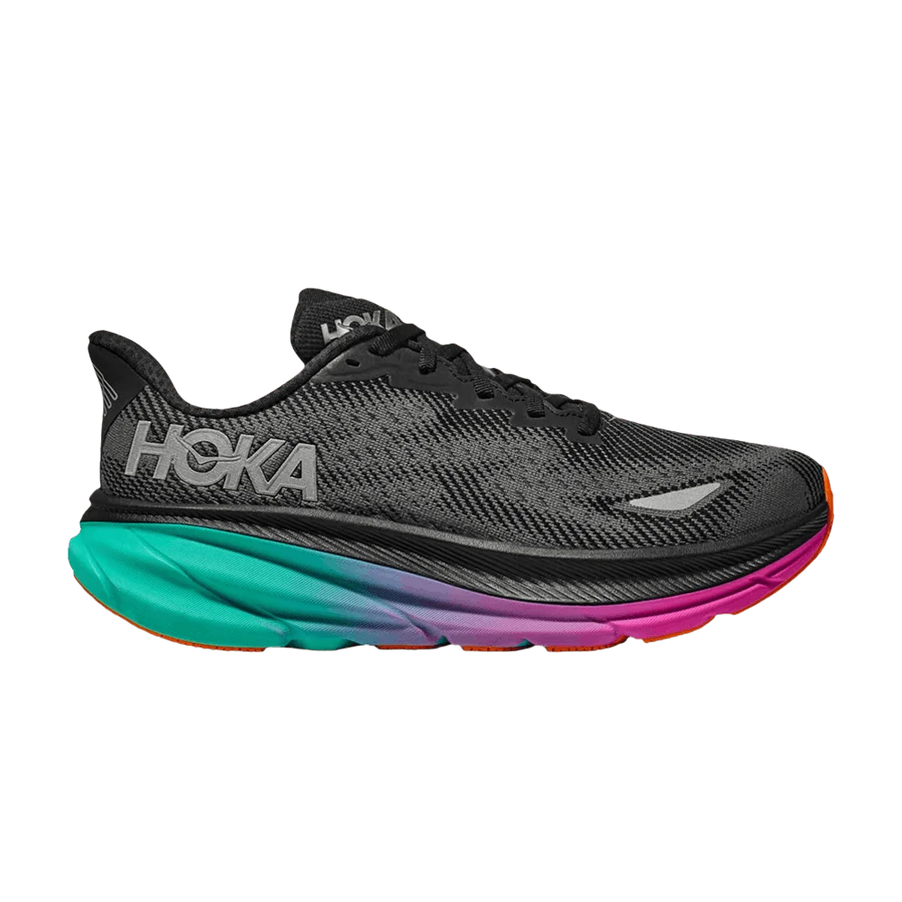 Кроссовки HOKA Clifton 9 GORE-TEX 'Black Electric Aqua'