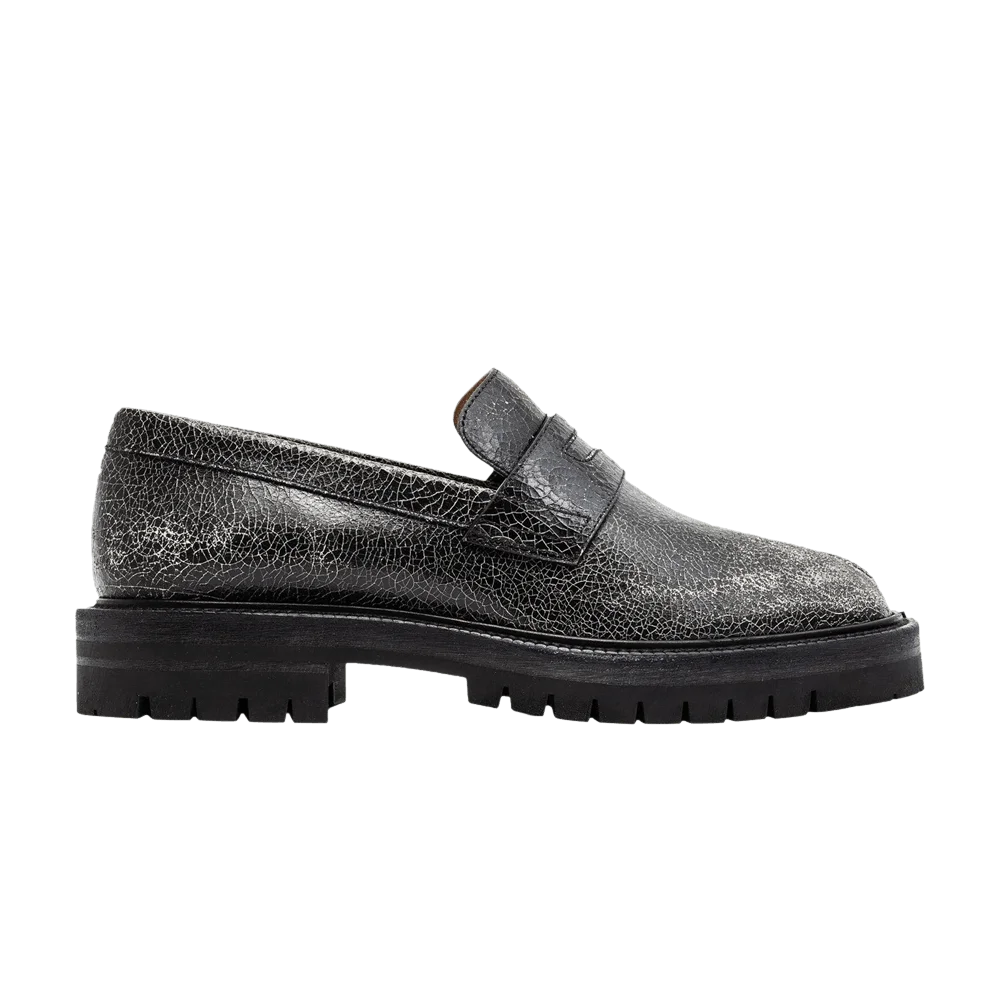 Кроссовки Maison Margiela Cracked Leather Tabi County Loafer 'Black'