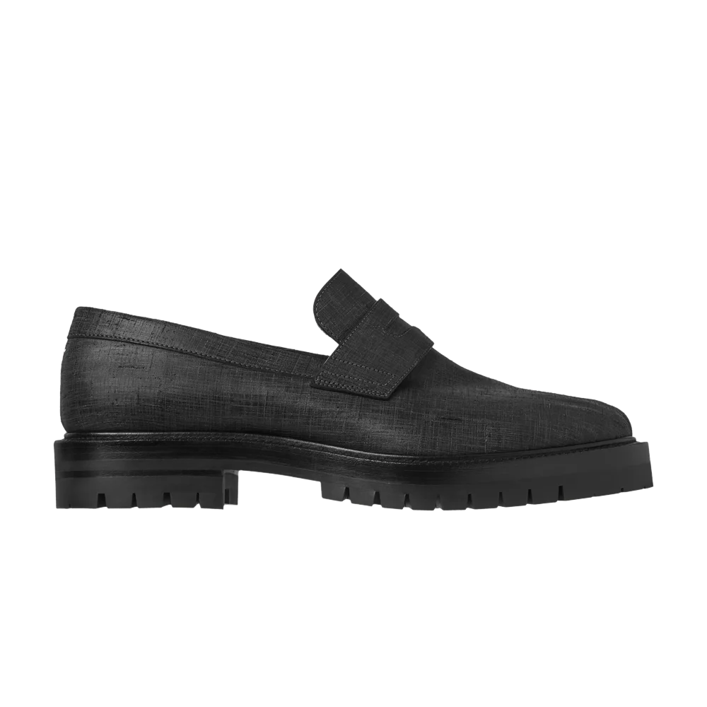 Кроссовки Maison Margiela Tabi County Loafer 'Black Scratched Waxy Leather'