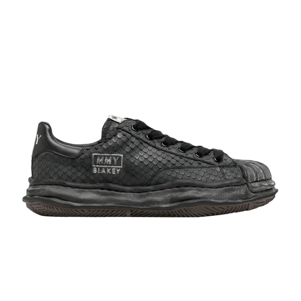 Кроссовки Maison Mihara Yasuhiro Blakey OG Sole Leather Low 'Distressed Black Snakeskin'