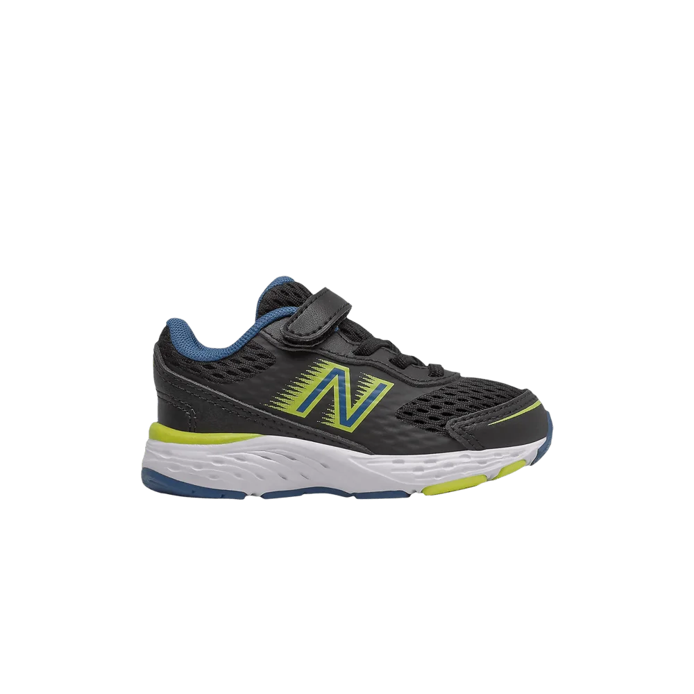 Кроссовки New Balance 680v6 Bungee Toddler 'Black Oxygen Blue Yellow'