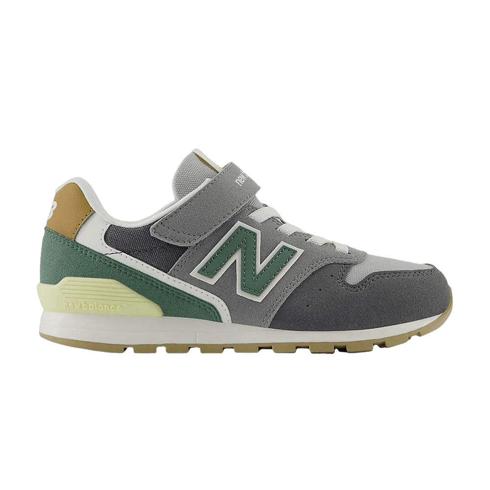Кроссовки New Balance 996 Hook & Loop Little Kid Wide 'Black Cement New Spruce'