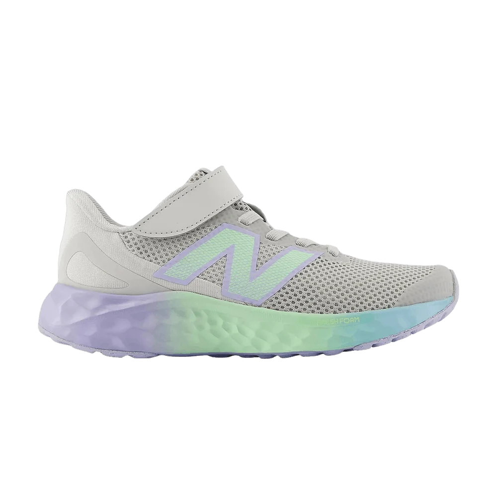 Кроссовки New Balance Fresh Foam Arishi v4 Bungee Lace Little Kid 'Grey Matter'
