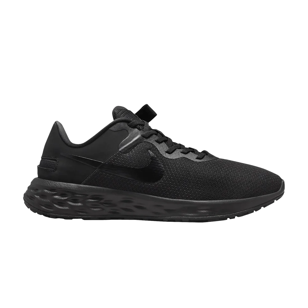 Кроссовки Nike Revolution 6 FlyEase Next Nature Extra Wide 'Triple Black'