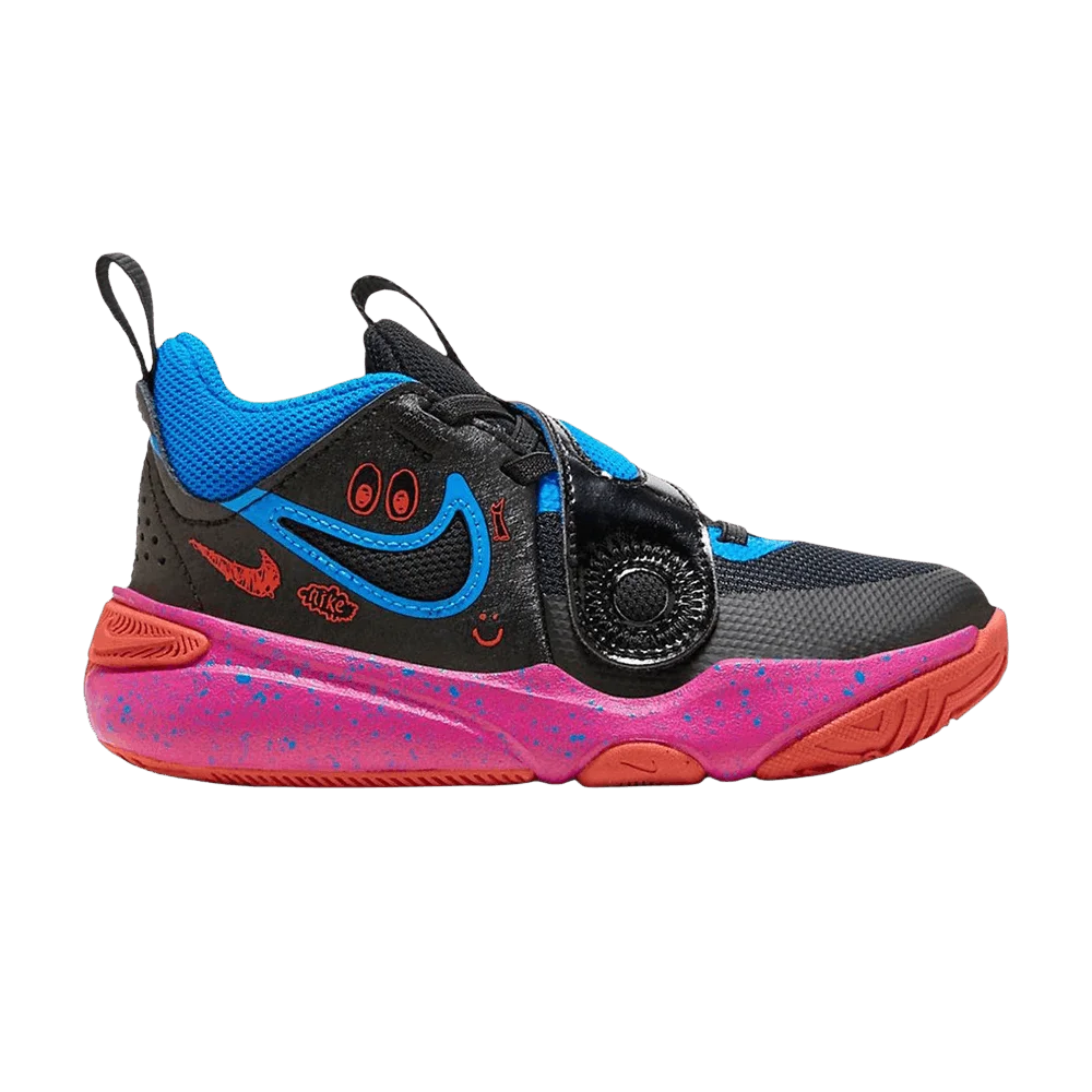 Кроссовки Nike Team Hustle D11 PS 'Black Photo Blue Fireberry'