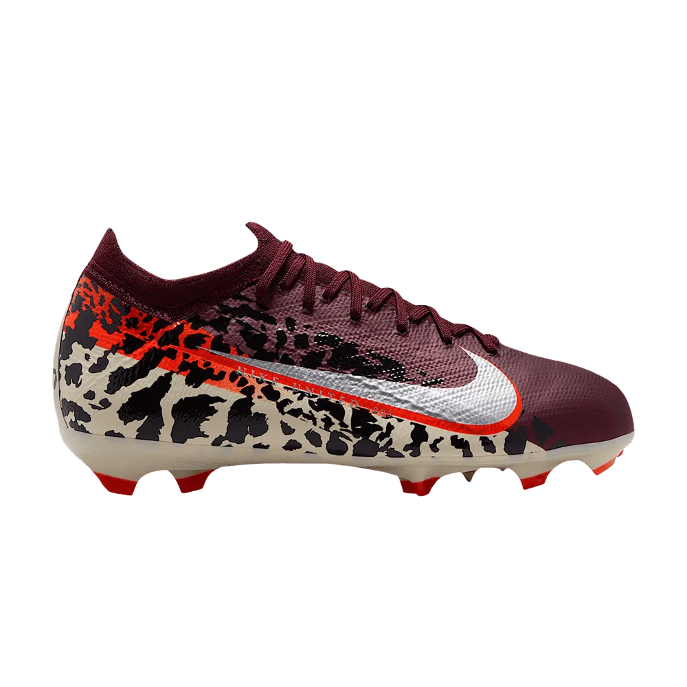 Кроссовки Nike United Jr. Mercurial Vapor 16 Pro FG Low GS 'Burgundy Crush University Red Fossil Metallic Silver'