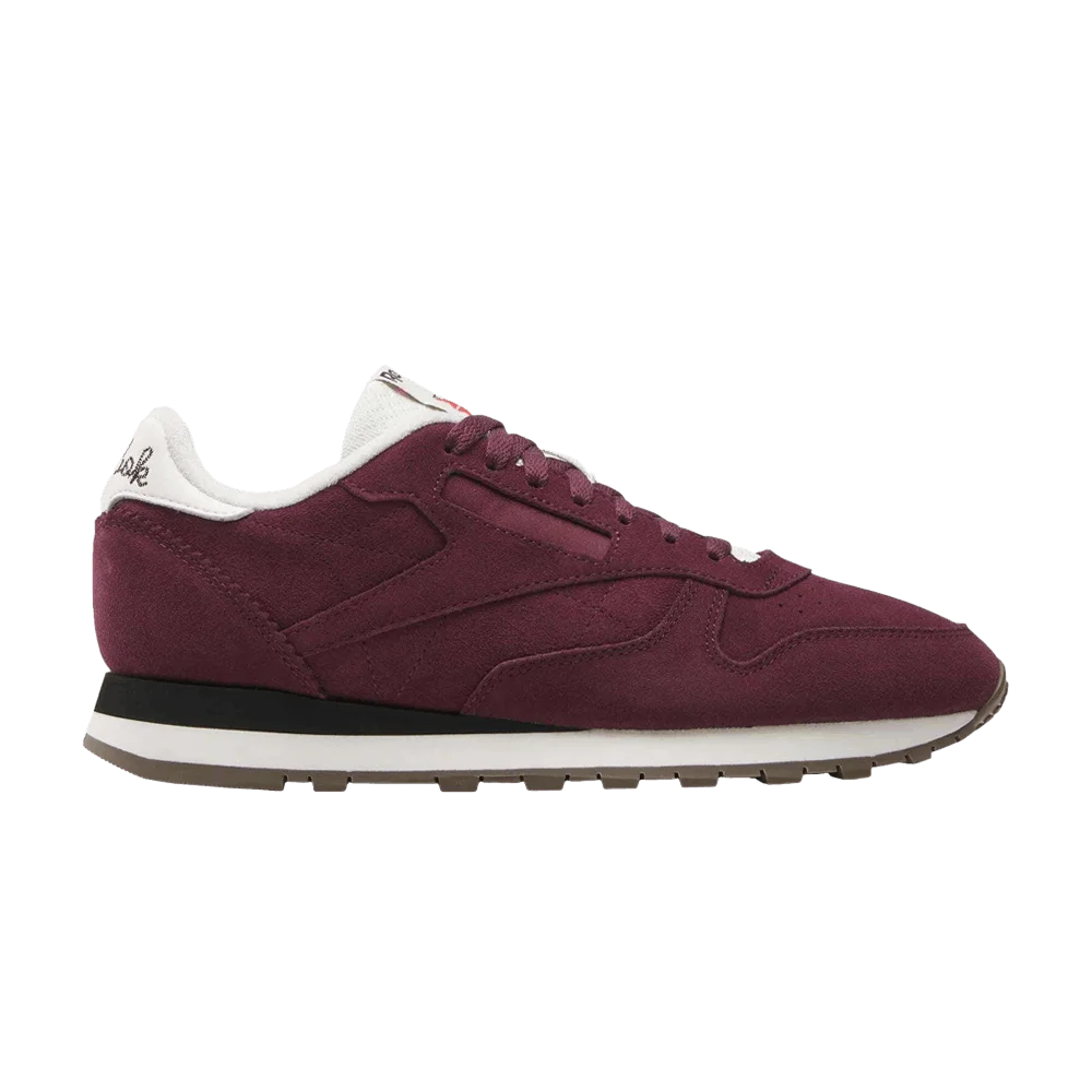 Кроссовки Reebok Classic Leather 'Black Cherry/Chalk/Black'