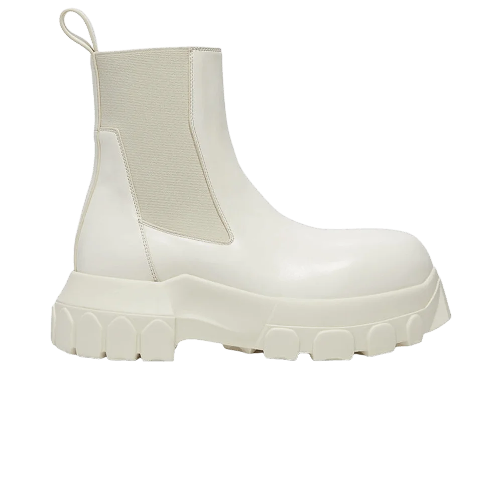 Кроссовки Rick Owens Stivali In Pelle Beatle Bozo Tractor 'Milk'