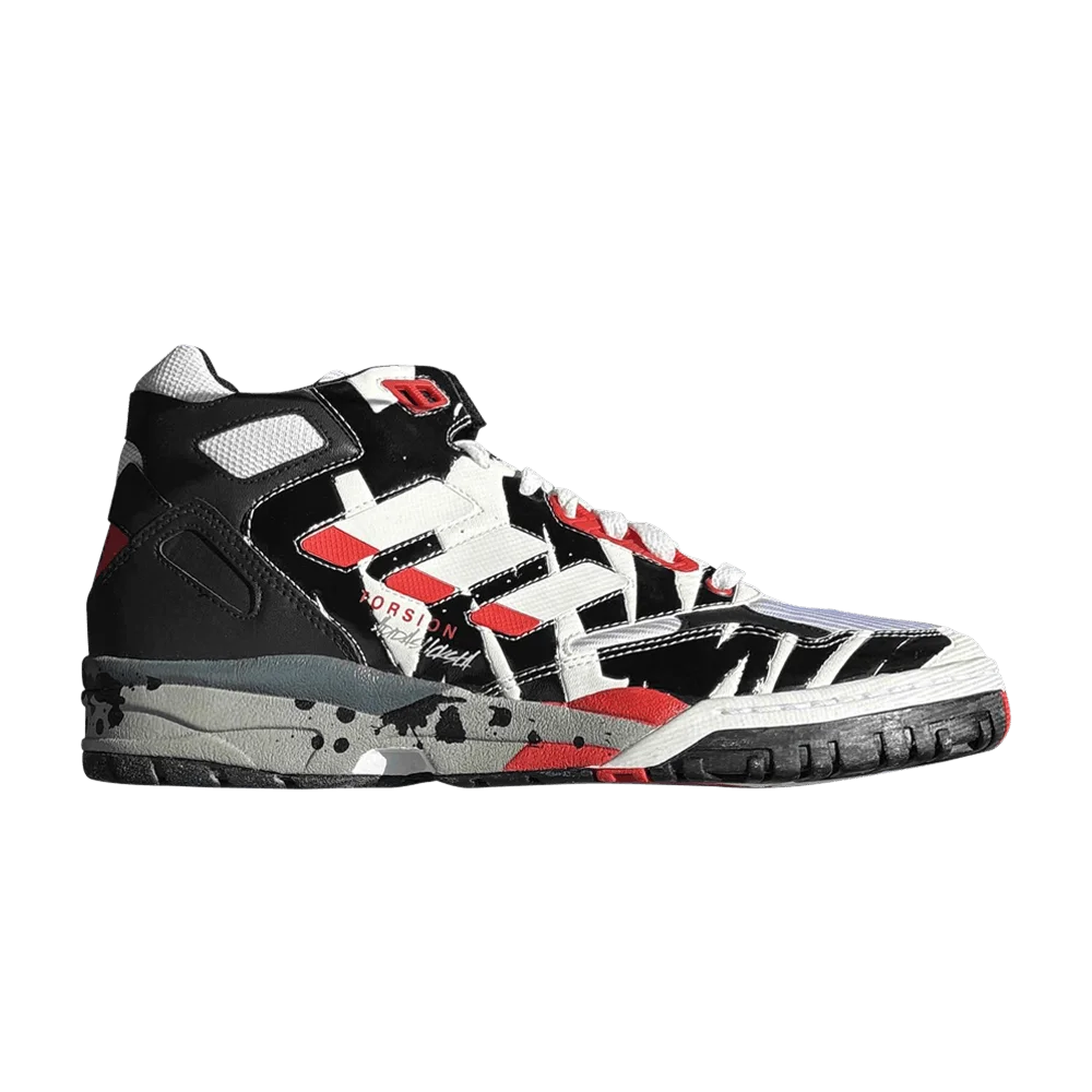 Кроссовки Slick x adidas Torsion Artillery Mid 'White Black Poppy Red'