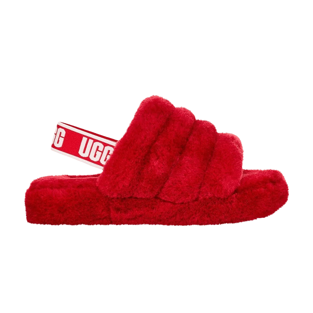Кроссовки UGG Fluff Yeah Slide Kids 'Ribbon Red'
