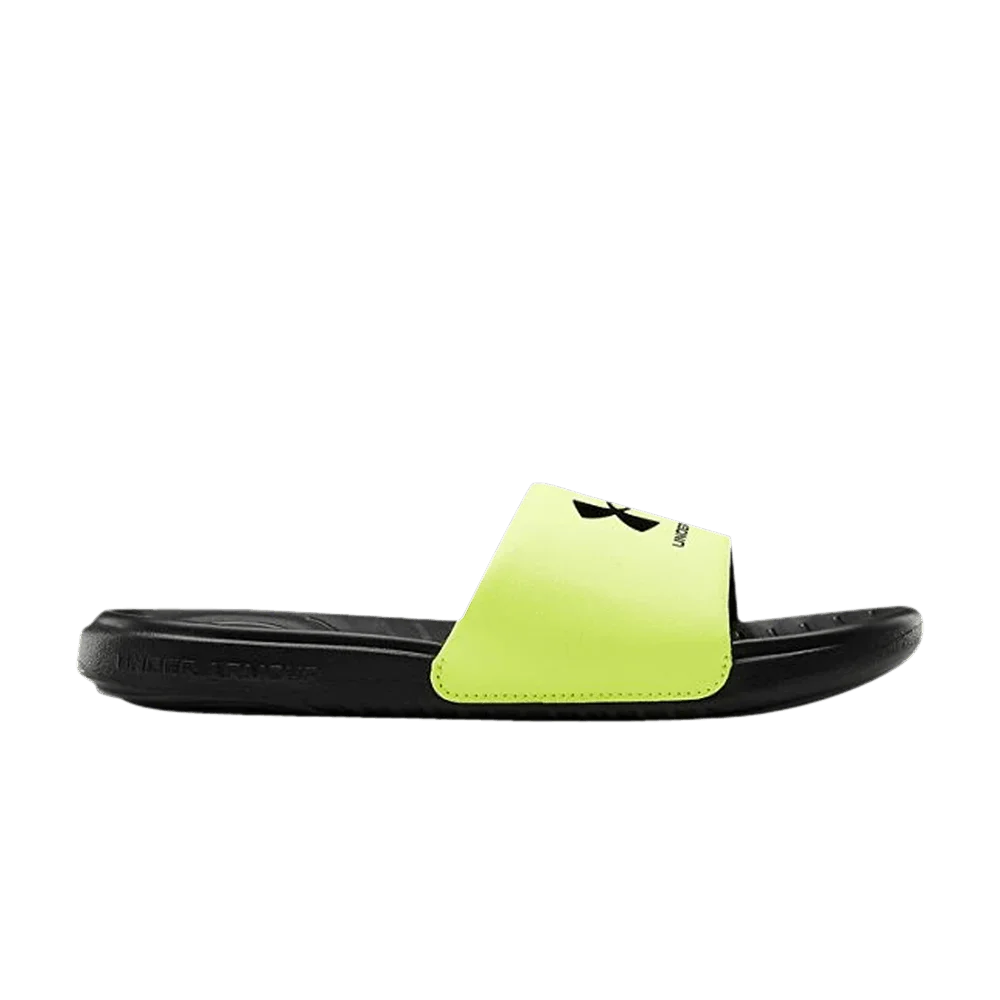 Кроссовки Under Armour Ansa Fixed Slide GS 'Black Neon Green'