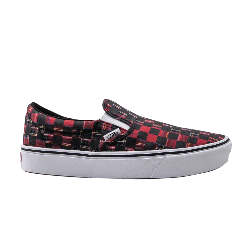 Кроссовки Vans Comfycush Slip-On 'Plaid Checkerboard - Red'