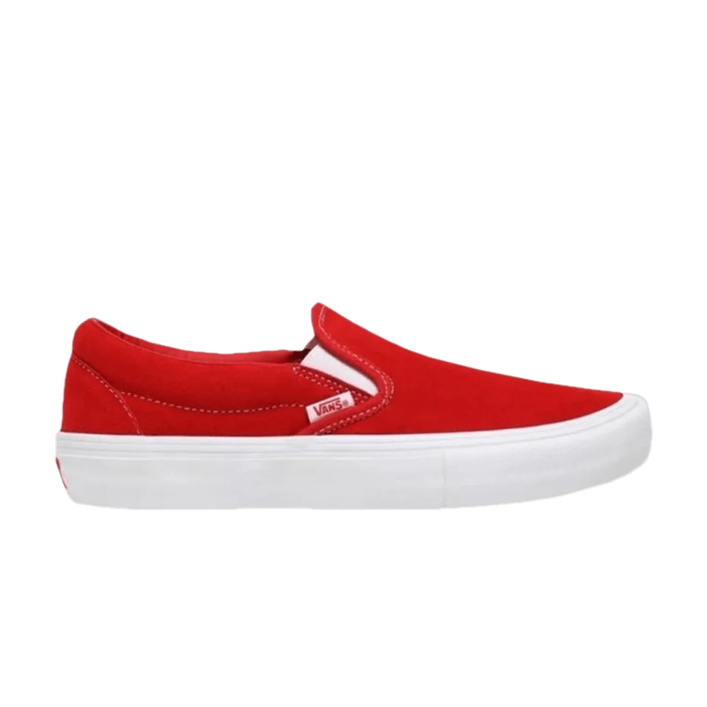 Кроссовки Vans Slip-On Pro 'Suede - Red'