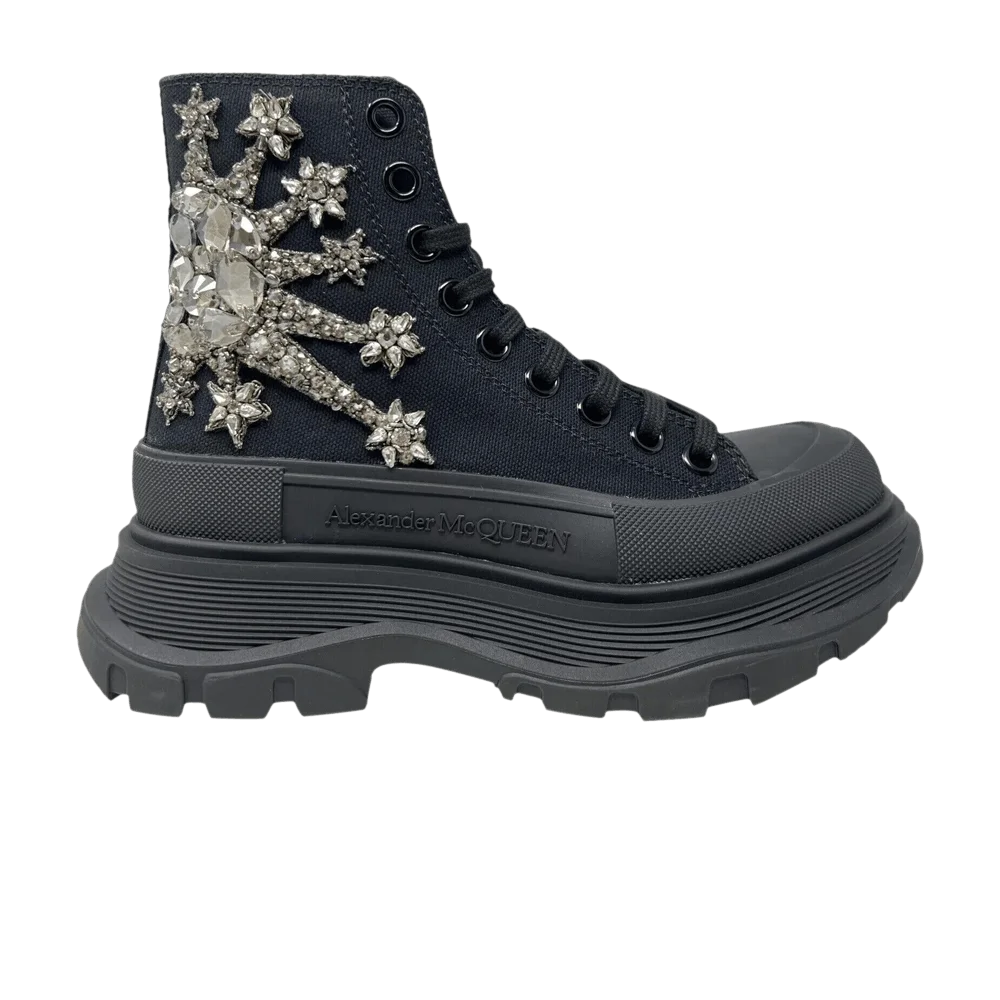 Botinki-Alexander-McQueen-Wmns-Embellished-Tread-Slick-Boot-Black-Silver