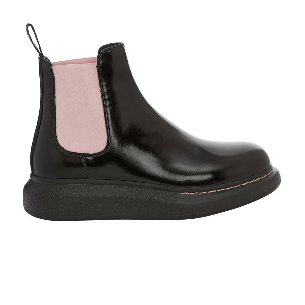 Botinki-Alexander-McQueen-Wmns-Hybrid-Chelsea-Boot-Black-Sugar-Pink