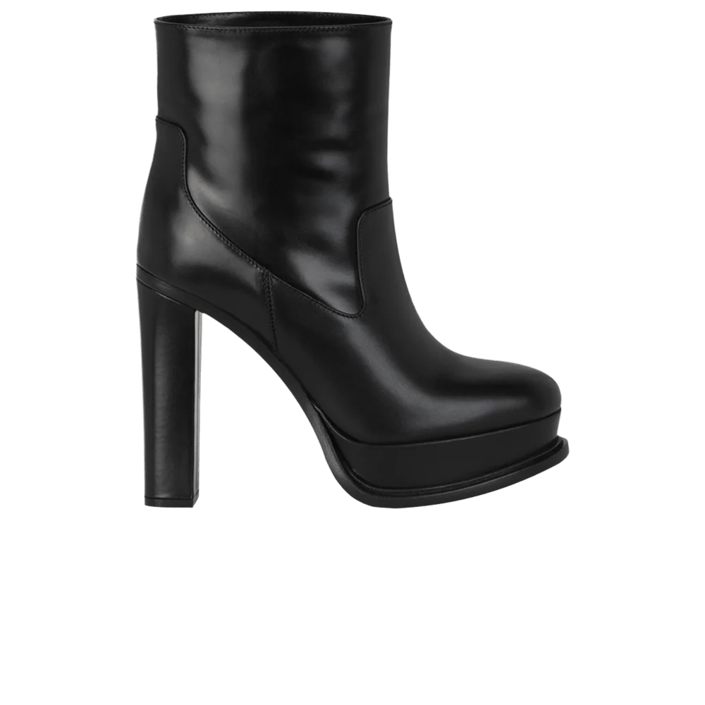 Botinki-Alexander-McQueen-Wmns-Leather-Ankle-Boot-Black