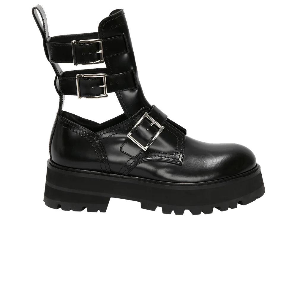 Botinki-Alexander-McQueen-Wmns-Rave-Buckle-Boot-Black