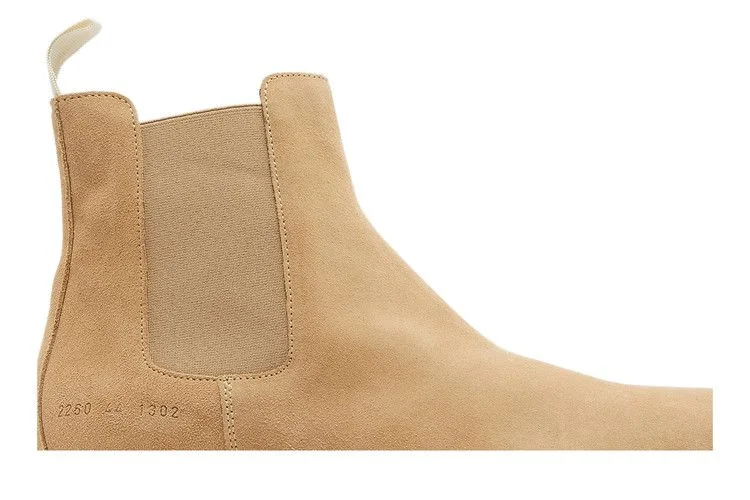 Botinki-Common-Projects-Chelsea-Boot-Suede-Tan-1