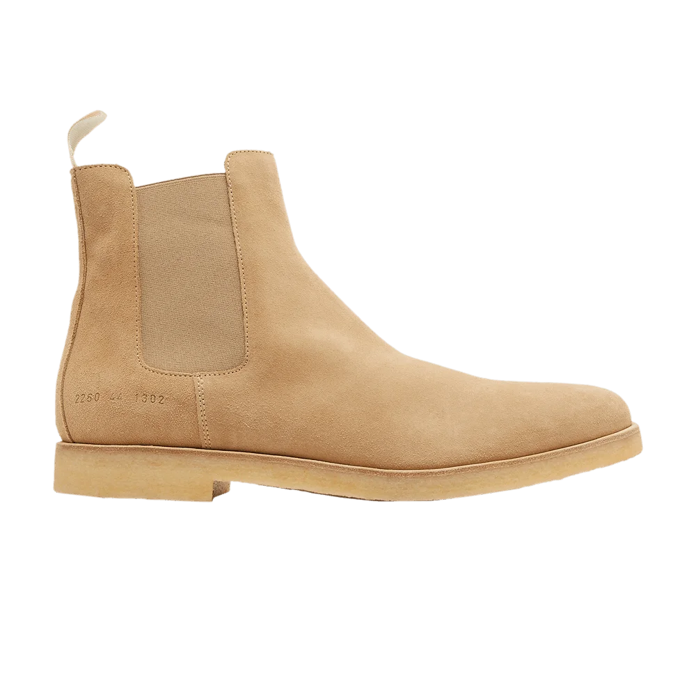 Botinki-Common-Projects-Chelsea-Boot-Suede-Tan